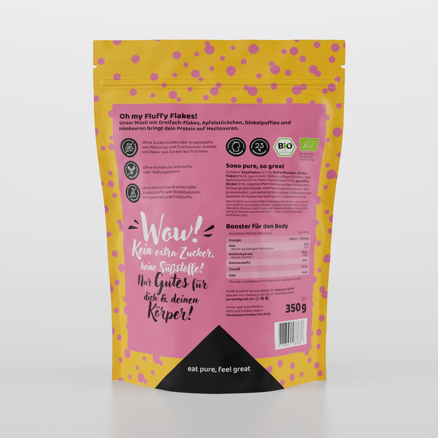 Fluffy Flakes Protein Müsli Back