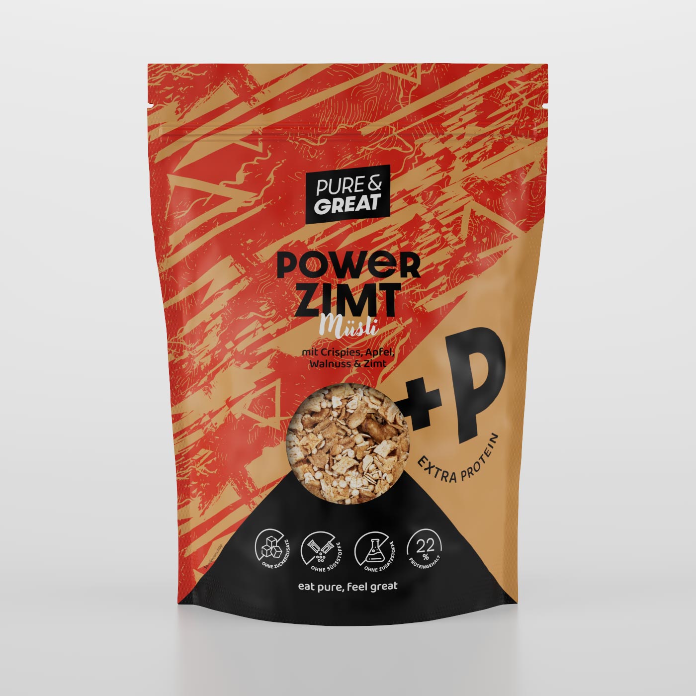 Power Zimt Protein Müsli Front