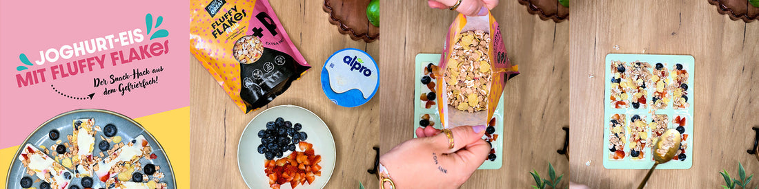 Frozen Yogurt Bark mit Fluffy Flakes: Der Eis-Snack mit Protein-Kick