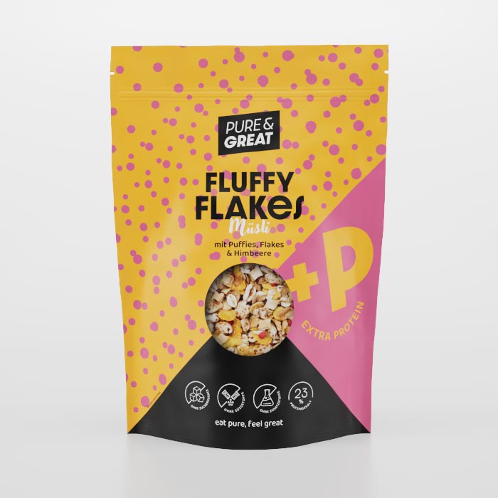 Fluffy Flakes Protein Müsli Front