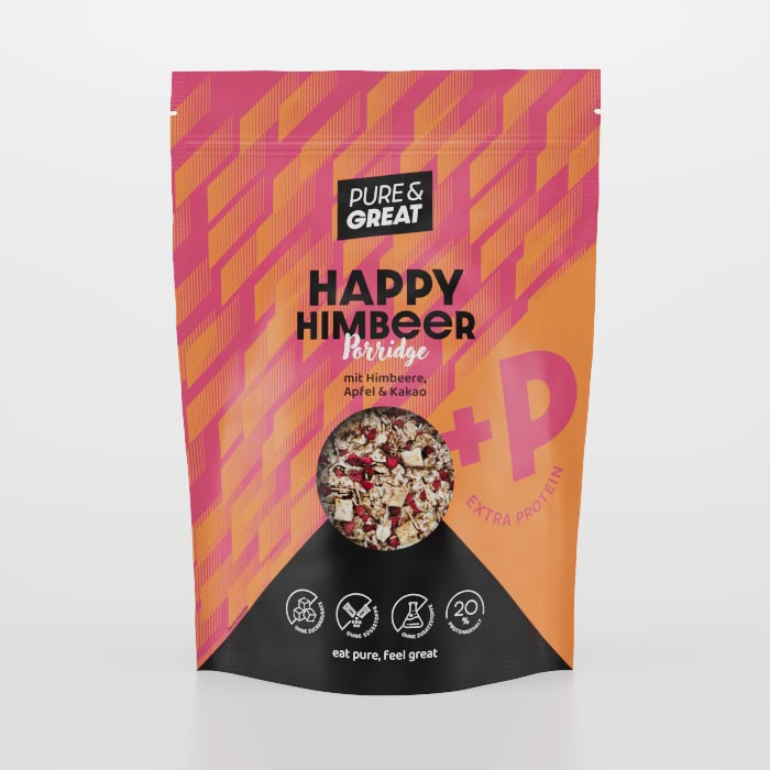 Happy Himbeer Protein Porridge Front