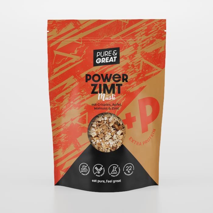 Power Zimt Protein Müsli Front